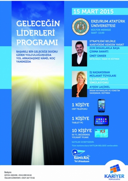 Geleceğin Liderleri Programı (Erzurum) Etkinlik Afişi