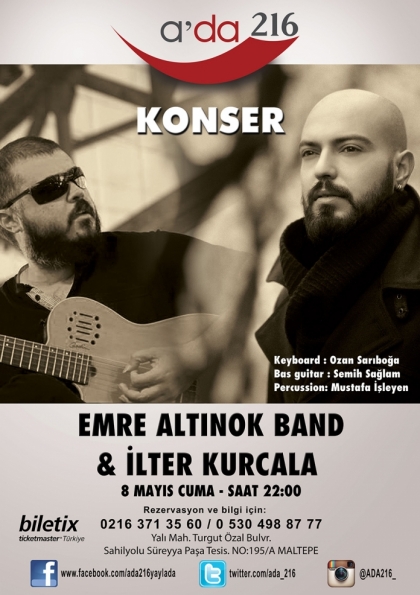 Emre Altınok Band & İlter Kurcala Etkinlik Afişi