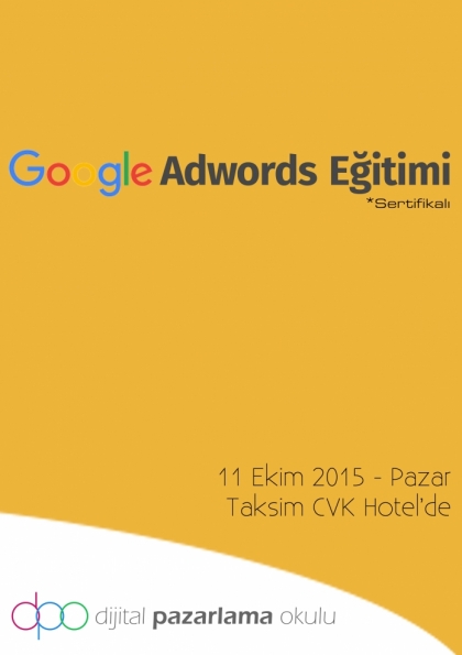 Google Adwords Eğitimi Etkinlik Afişi