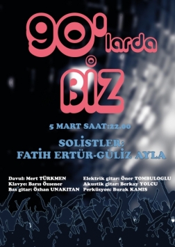 "90'larda Biz" Konseri Etkinlik Afişi