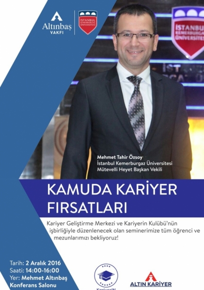 Kamuda Kariyer Fırsatları Etkinlik Afişi