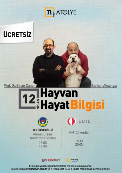 Hayvan / Hayat Bilgisi - TED Üniversitesi Etkinlik Afişi