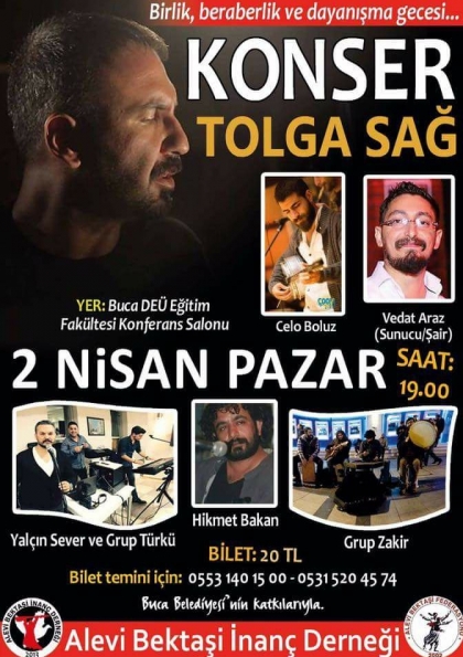 Tolga Sağ Konseri Etkinlik Afişi