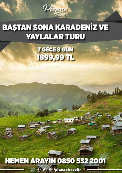 BAŞTAN SONA KARADENİZ VE YAYLALAR TURU Etkinlik Afişi